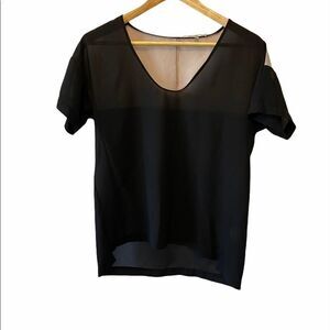 COLLECTIVE CONCEPTS Black&Tan Light Weight Top S